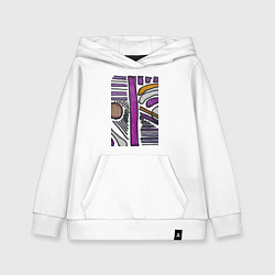 Толстовка детская хлопковая Фиолетовая композиция, цвет: белый