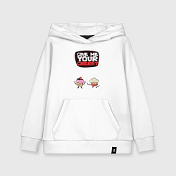 Толстовка детская хлопковая Give me your cherry, цвет: белый