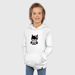 Толстовка детская хлопковая Batgirl, цвет: белый — фото 2
