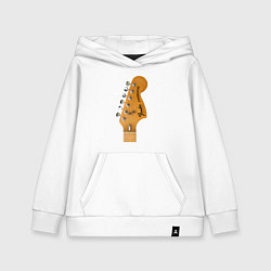 Толстовка детская хлопковая Guitar Fender Stratocaster, цвет: белый