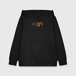 Толстовка детская хлопковая Пульс данкера, цвет: черный