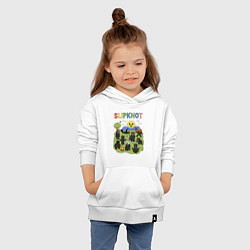 Толстовка детская хлопковая Slipknot мультяшный стиль, цвет: белый — фото 2