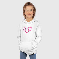 Толстовка детская хлопковая Знаки из Игры в кальмара, цвет: белый — фото 2