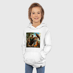 Толстовка детская хлопковая Друзья грузинского витязя, цвет: белый — фото 2