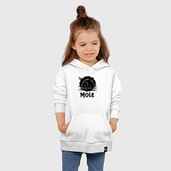 Толстовка детская хлопковая Крот в круге, цвет: белый — фото 2