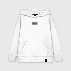 Толстовка детская хлопковая Пошлая моле мем, цвет: белый