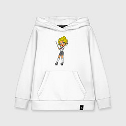 Толстовка детская хлопковая Училка блондинка, цвет: белый