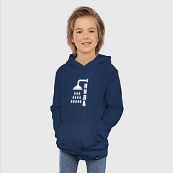 Толстовка детская хлопковая Душ - нила, цвет: тёмно-синий — фото 2
