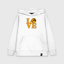 Толстовка детская хлопковая Love mortal kombat, цвет: белый