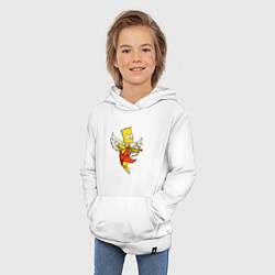 Толстовка детская хлопковая Bart Simpson Cupid, цвет: белый — фото 2