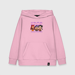 Толстовка детская хлопковая Кей-поп-охотницы на демонов чиби, цвет: светло-розовый