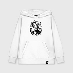 Детская толстовка-худи Энди Уорхол в цветочном обрамлении