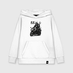 Толстовка детская хлопковая Bushido ride, цвет: белый