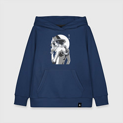 Толстовка детская хлопковая One piece Луффи взрослый, цвет: тёмно-синий