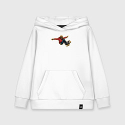 Толстовка детская хлопковая Skeletor skater, цвет: белый