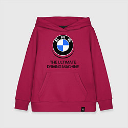 Толстовка детская хлопковая BMW Driving Machine, цвет: маджента