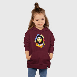 Толстовка детская хлопковая Che Guevara Art, цвет: меланж-бордовый — фото 2