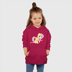 Толстовка детская хлопковая Пони пегас Флаттершай, цвет: маджента — фото 2