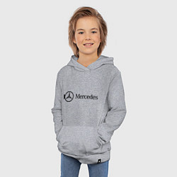Толстовка детская хлопковая Mercedes Logo, цвет: меланж — фото 2