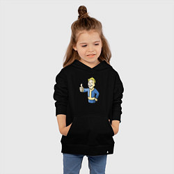 Толстовка детская хлопковая Fallout vault boy, цвет: черный — фото 2