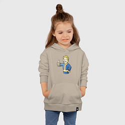Толстовка детская хлопковая Fallout vault boy, цвет: миндальный — фото 2