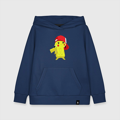Детская толстовка-худи Пикачу / Тёмно-синий – фото 1
