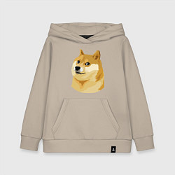 Толстовка детская хлопковая Doge, цвет: миндальный