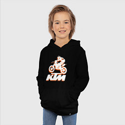 Толстовка детская хлопковая KTM белый, цвет: черный — фото 2