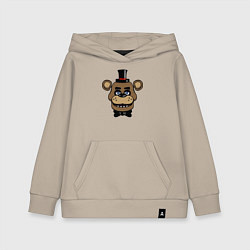 Толстовка детская хлопковая Freddy FNAF, цвет: миндальный