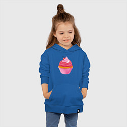 Толстовка детская хлопковая Кекс с вишенкой, цвет: синий — фото 2