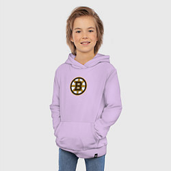 Толстовка детская хлопковая Boston Bruins, цвет: лаванда — фото 2