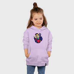 Толстовка детская хлопковая Messi Art, цвет: лаванда — фото 2