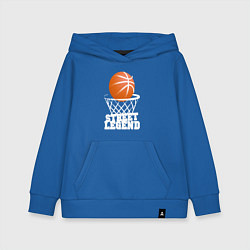Толстовка детская хлопковая Баскетбол, цвет: синий