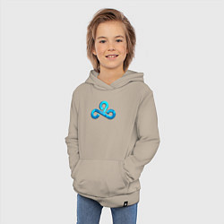 Толстовка детская хлопковая Cloud9 Foil Металлический эффект, цвет: миндальный — фото 2