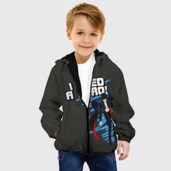 Куртка с капюшоном детская I need a hero, цвет: 3D-черный — фото 2
