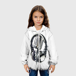 Куртка с капюшоном детская Диджей, цвет: 3D-белый — фото 2