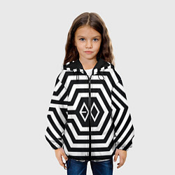 Куртка с капюшоном детская EXO Geometry цвета 3D-черный — фото 2