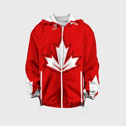 Куртка с капюшоном детская Сборная Канады: домашняя форма, цвет: 3D-белый