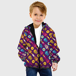 Куртка с капюшоном детская Черепа и свечки, цвет: 3D-черный — фото 2