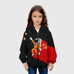 Куртка с капюшоном детская Советский Гагарин, цвет: 3D-черный — фото 2