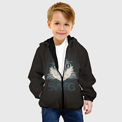 Куртка с капюшоном детская Cat, цвет: 3D-черный — фото 2