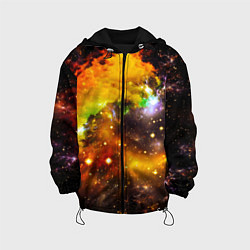 Куртка с капюшоном детская Восхитительный космос, цвет: 3D-черный