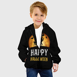Куртка с капюшоном детская Чёрный кот, цвет: 3D-черный — фото 2