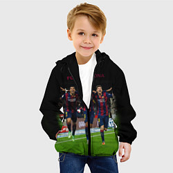 Куртка с капюшоном детская Barcelona6, цвет: 3D-черный — фото 2