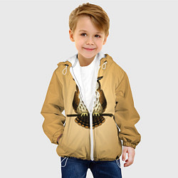 Куртка с капюшоном детская Сова на ветке, цвет: 3D-белый — фото 2