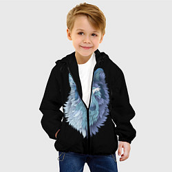 Куртка с капюшоном детская Седой волк, цвет: 3D-черный — фото 2