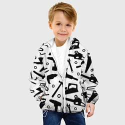 Куртка с капюшоном детская Строитель 7, цвет: 3D-белый — фото 2