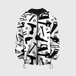 Куртка с капюшоном детская Строитель 7, цвет: 3D-черный