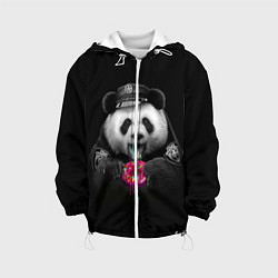 Куртка с капюшоном детская Donut Panda, цвет: 3D-белый