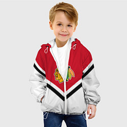 Куртка с капюшоном детская NHL: Chicago Blackhawks, цвет: 3D-белый — фото 2
